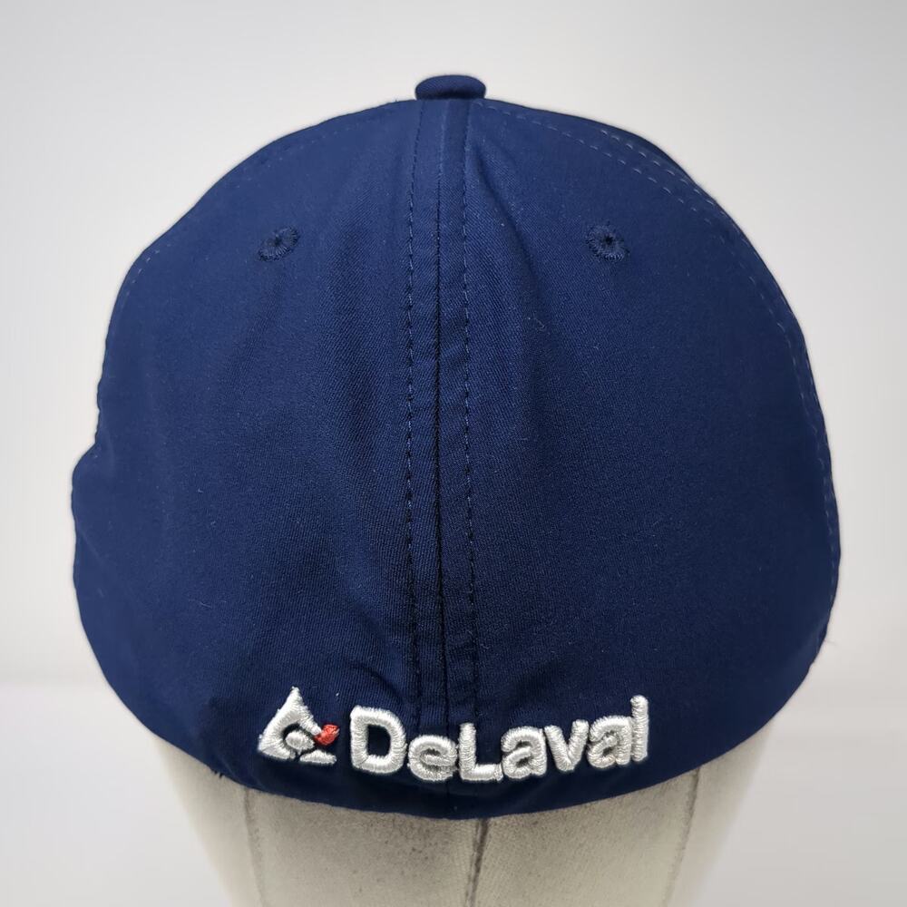 Zephyr Baseball Cap Gray Blue M DeLaval Stretch Fit Heathered Embroidered Hat - Picture 6 of 9